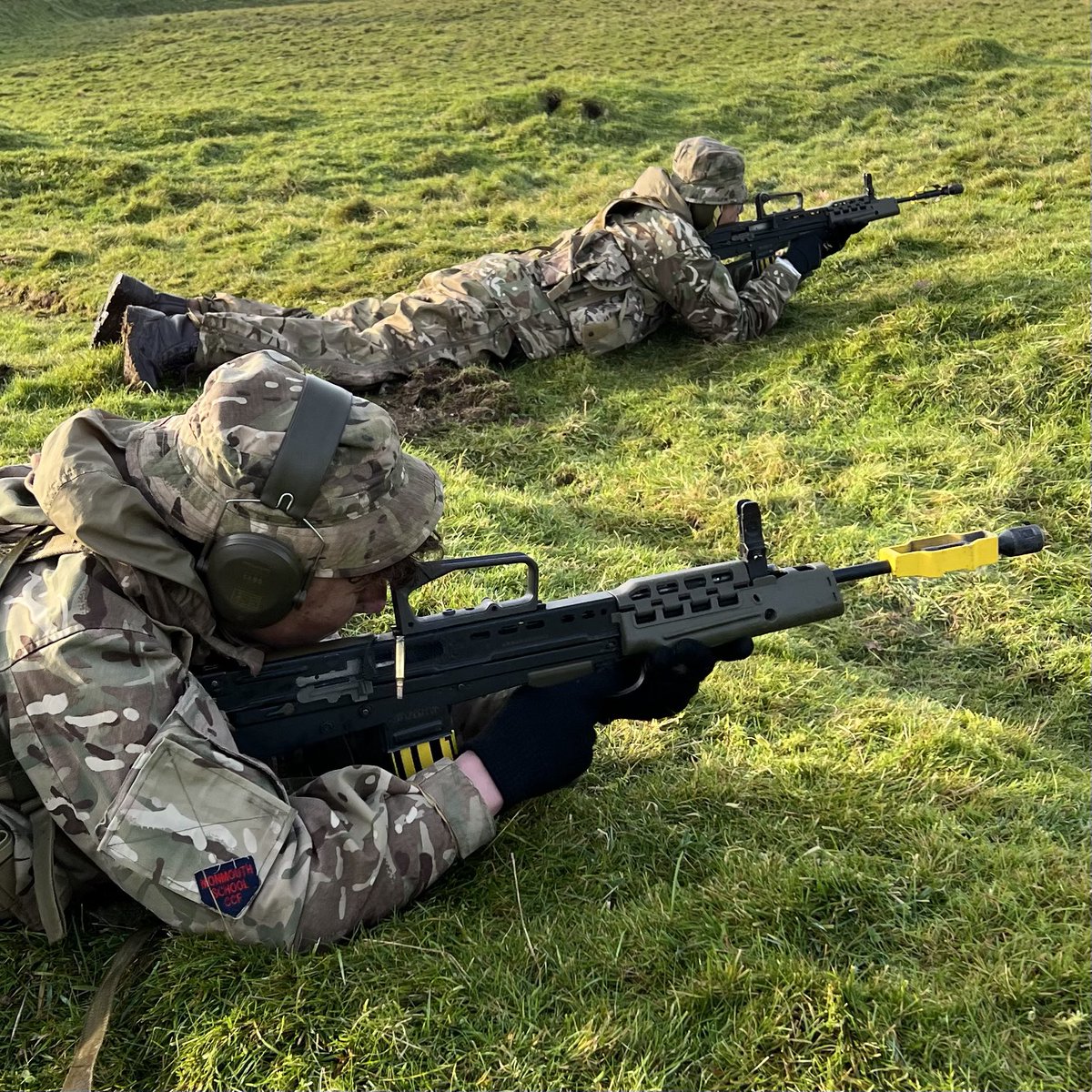 MonmouthCCF's tweet photo. With 2Lt Briggs at the helm, our cadets are mastering the intricate tactics of Pairs Fire and Manoeuvre. Precision, coordination, and communication are key as they navigate through this challenging exercise. #TeamworkInAction #HabsCCF @HabsMonmouth https://t.co/SmKCcOszvN