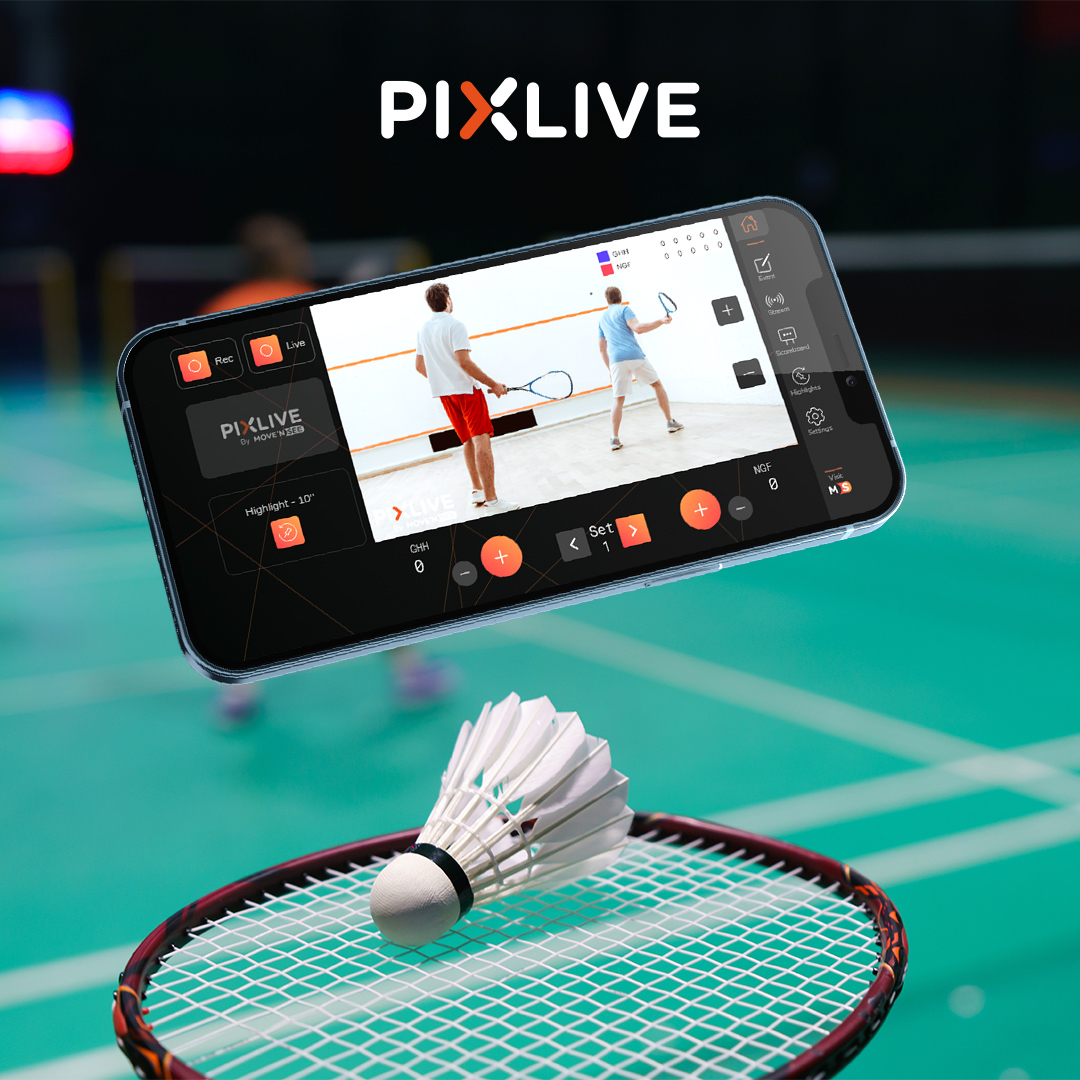 Film sport by hand with an iPhone/iPad on Pixlive by Move 'N See
Live stream with a scoreboard FOR FREE
Share the best actions
Replay the highlights during the live
Add your banner and logo
Soccer, Basket, Hockey, US football, Handball, Rugby, Lacrosse, Volley, Squash, Badminton