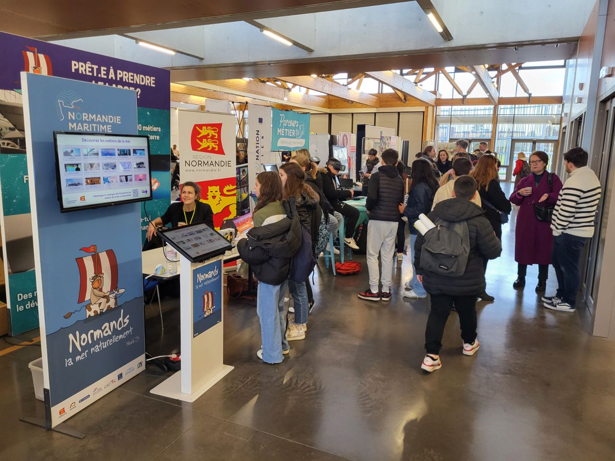 Normandie Maritime (@ndiemaritime) on Twitter photo À la recherche de votre voie professionnelle ? Collégien, lycéen, jeune ou adulte en reconversion, les réponses à vos questions se trouvent aux Métiers en Tournée à #yvetot ! Rdv sur le pôle maritime & portuaire aux côtés du @LECAMPUS_ <a href="/OrientationNdie/">Agence Régionale de l'Orientation et des Métiers</a> À la recherche de votre voie professionnelle ? Collégien, lycéen, jeune ou adulte en reconversion, les réponses à vos questions se trouvent aux Métiers en Tournée à #yvetot ! Rdv sur le pôle maritime & portuaire aux côtés du @LECAMPUS_ <a href="/OrientationNdie/">Agence Régionale de l'Orientation et des Métiers</a>