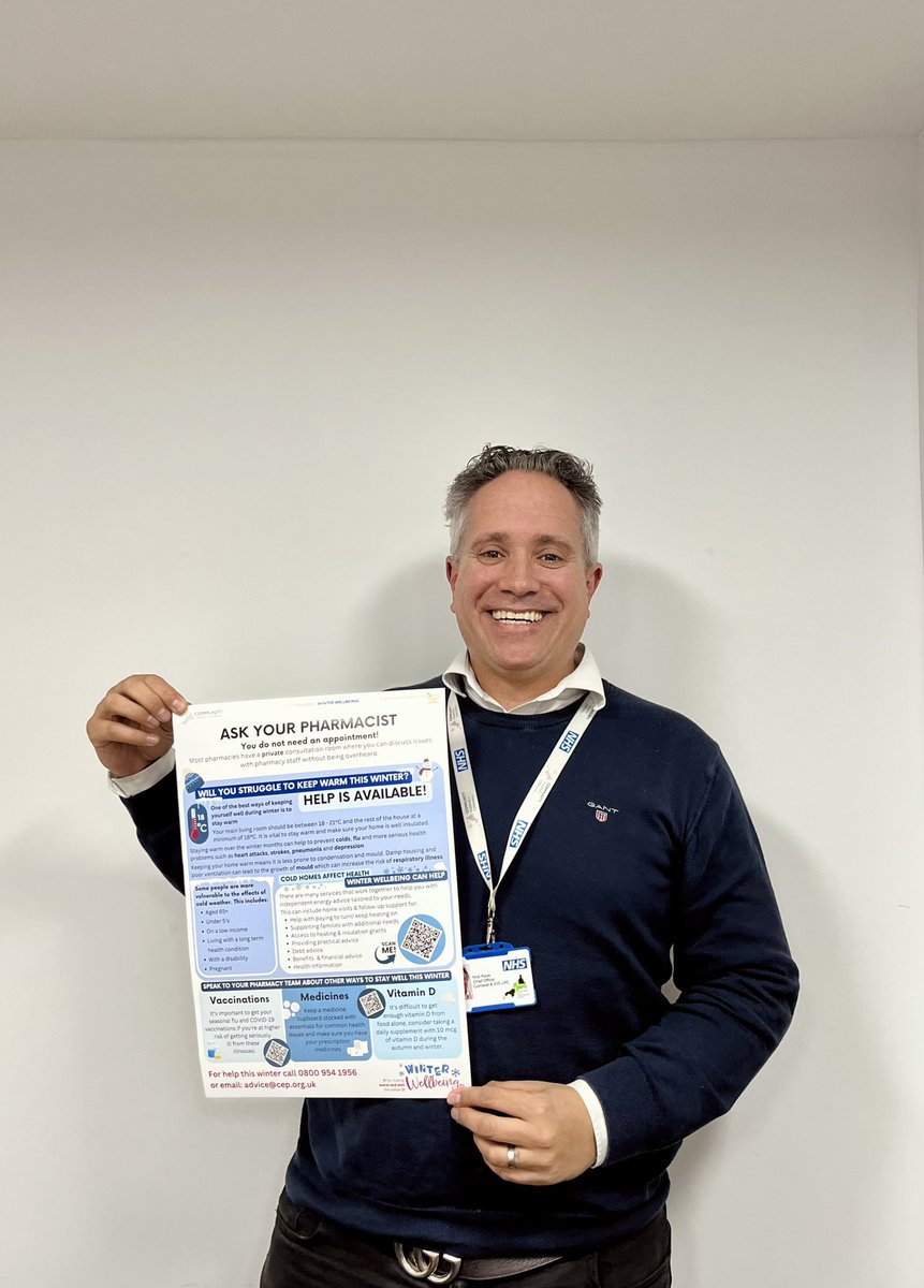 We’re excited for the next Public Health Campaign - Winter Wellbeing ❄️

You should all be receiving resources in the post soon! 

If you have any questions or concerns get it touch: admin@communitypharmacycornwall.org