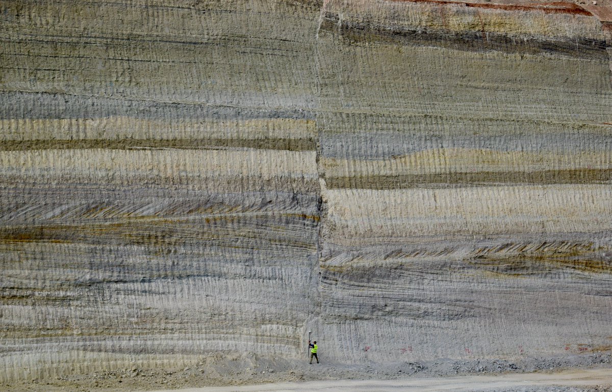 Earth science and climatology winner, A crack in time by Chia-Hsin (Wendy) Tsai. Taken during an undergraduate field course at the Corinth Canal in Greece, the image depicts a typical outcrop, showcasing normal faults within extensional tectonics setting #RSPphotocomp