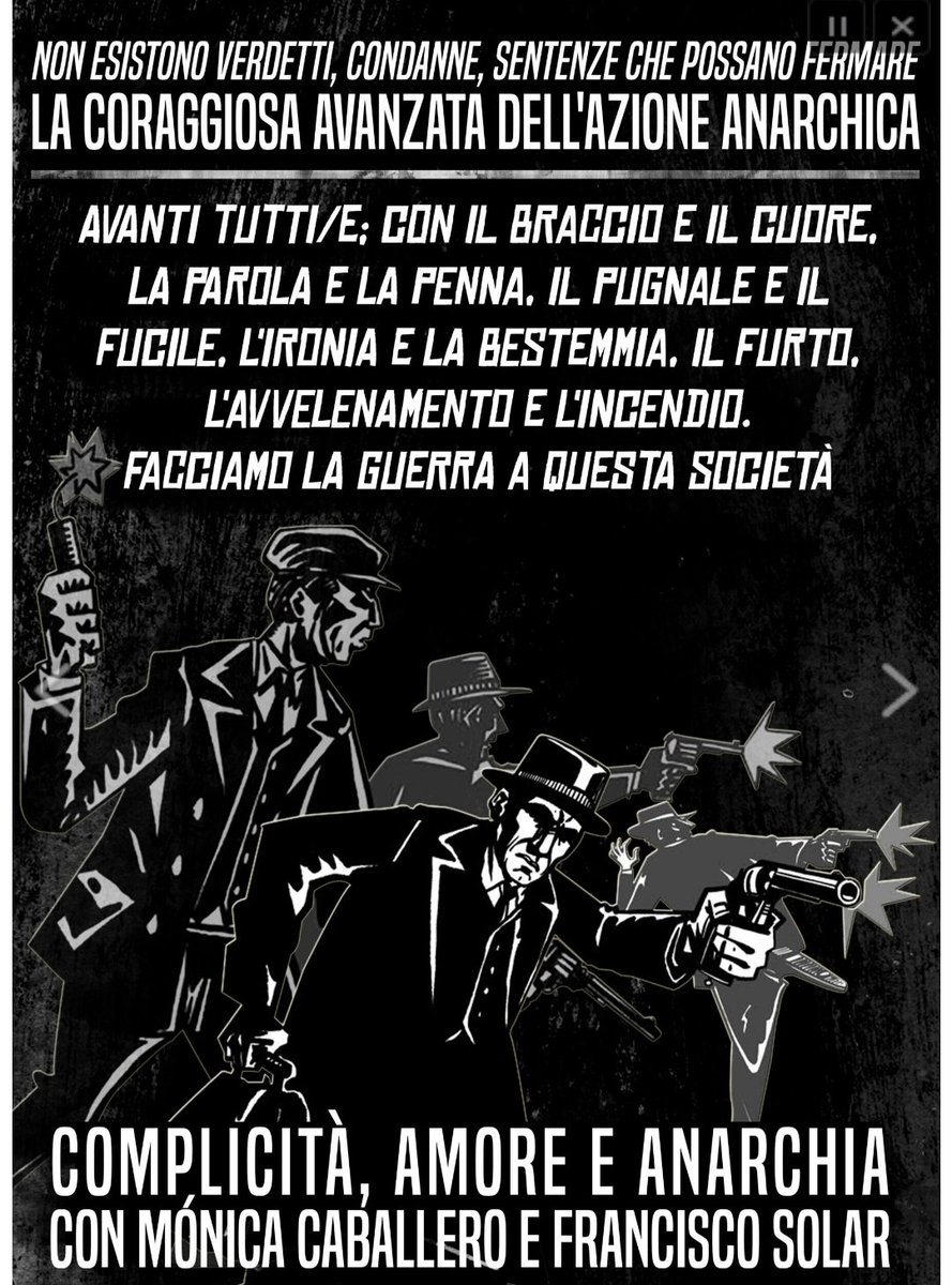 (Desde algún lugar) Afiche en solidaridad con lxs compañerxs anarquistas #MónicaCaballero y #FranciscoSolar (Es/It) 
#monicayfranciscoalacalle
#luchainternacionalista 
#abajolosmuros 🔥
es-contrainfo.espiv.net/2023/11/25/des…