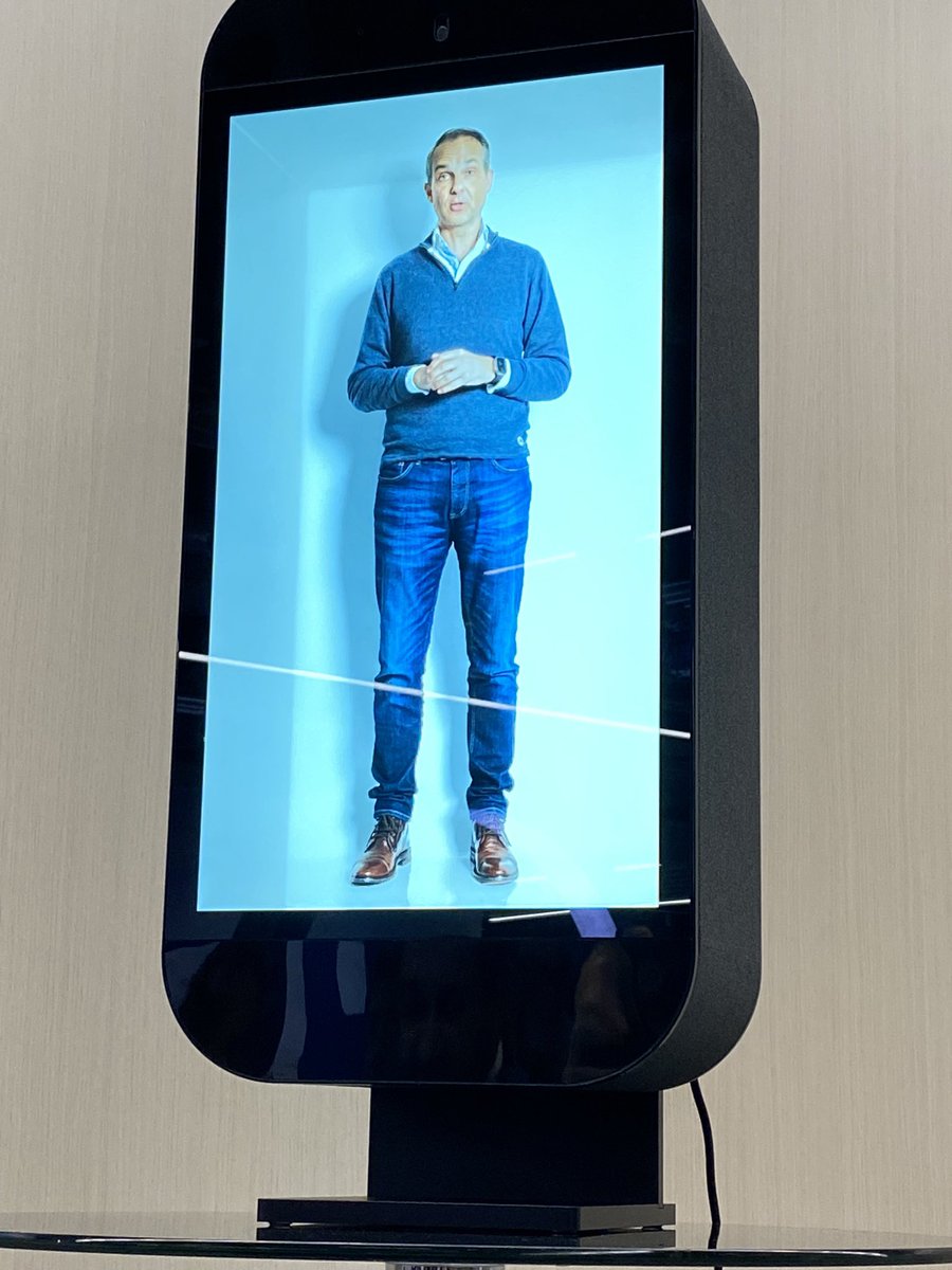 Baz Burger kicking off the #BTSustainability event. Beaming in via a very cool hologram! #Sustainability <a href="/Cisco/">Cisco</a> I thought he would be taller 🙂