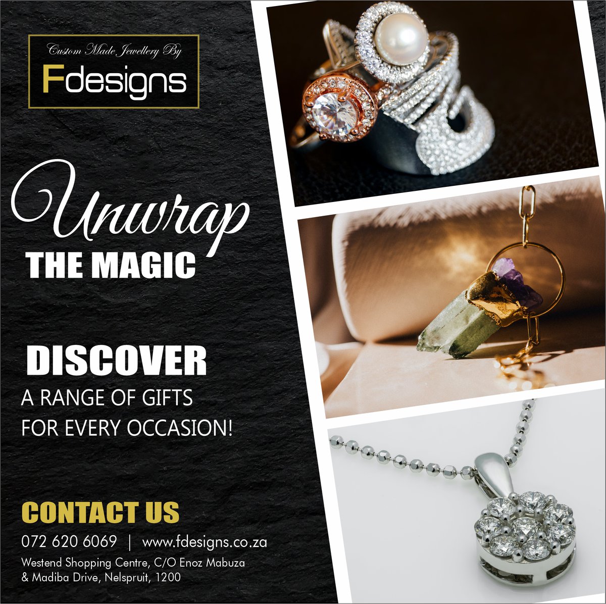 FDesigns6's tweet photo. Make her moments unforgettable with the timeless elegance of Fdesigns. Our collection of stunning earrings and bracelets is designed to celebrate the remarkable women in your life.

Shop today.
Cell: 072 620 6069

#Fdesigns #GiftsForHer #Earrings #Bracelets #TimelessElegance https://t.co/f8fQ58NN6C