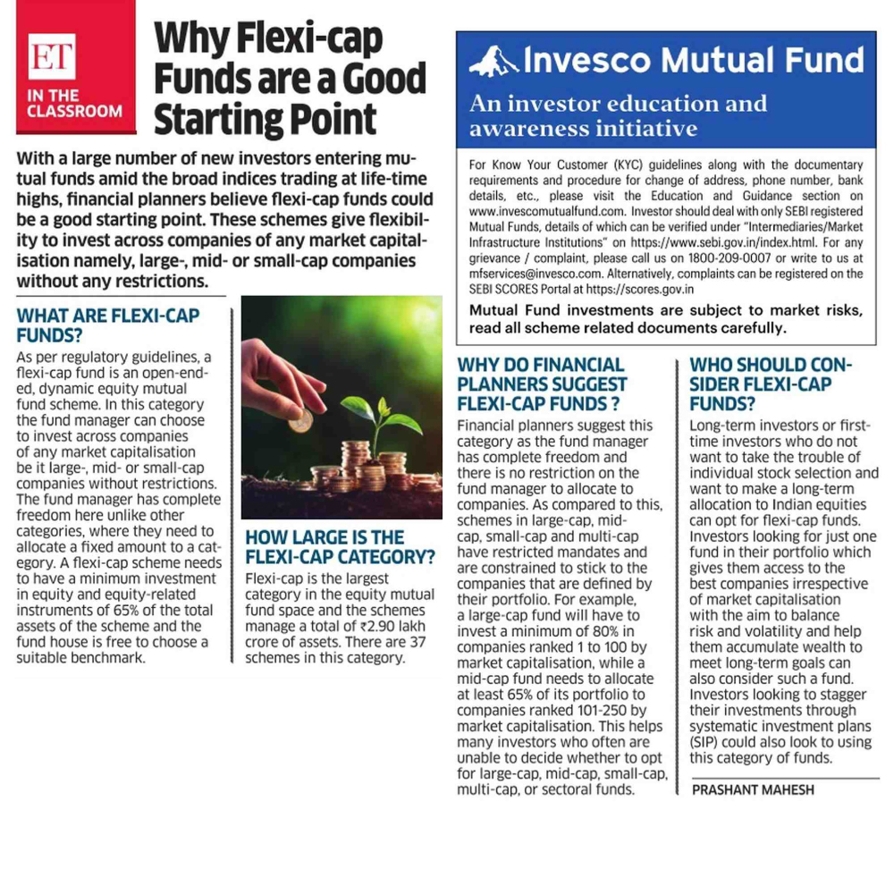 invescoindia's tweet photo. What are Flexicap Funds? How large is the Flexicap category? Who should consider flexicap funds?
Read more about it in an #InvestorEducation and Awareness Initiative with The Economic Times.
#MutualFundSahiHai #Flexicap #MutualFunds #Portfolio #Equity #InvescoMF https://t.co/Q5SLWVFpda