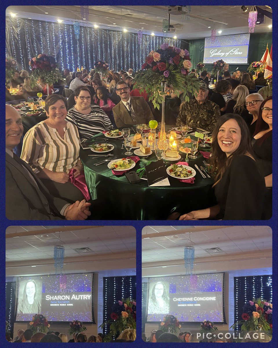 imscharger's tweet photo. We had an amazing night celebrating our IMS Teacher of the Year, Sharon Autry, and our IMS School Related Employee of the Year, Cheyenne Concidine!  💙⚡️🤍 https://t.co/D0gIsdu78Q