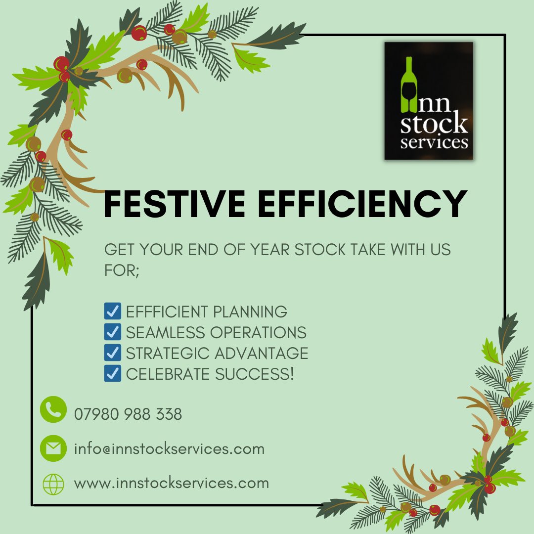 ✨🚀 Embrace Festive Efficiency with Inn Stock Services! 🚀✨

As we gear up for the holiday season, let's not forget the importance of preparing for a successful new year! 🎁

Get in touch to know more;⁠
📩info@innstockservices.com⁠
☎️ 07980 988 338⁠ ⁠