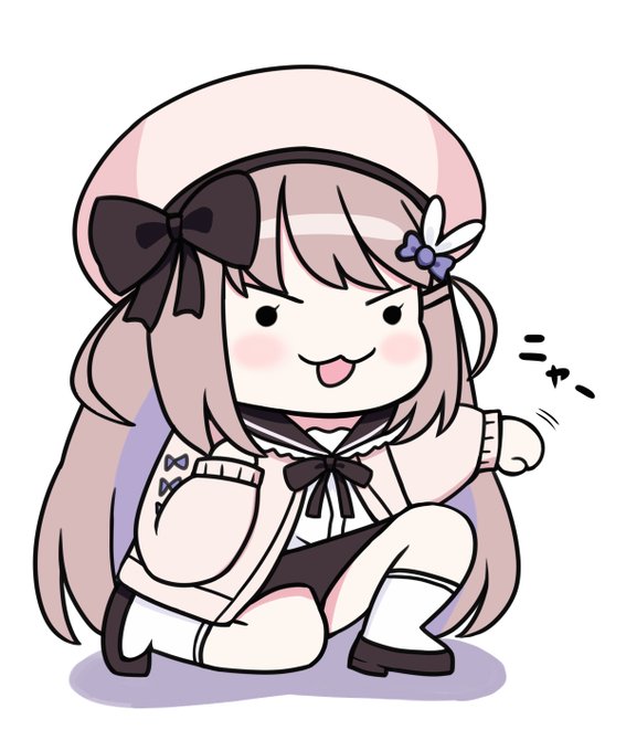 しゃがみ弱パンチ攻撃をするねむぴぴちゃん
#ぴぴえ 