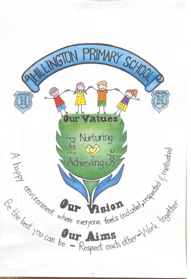 HillingtonPS's tweet photo. We have been redeveloping our school Vision, Values and Aims! We greatly appreciate everyone’s input especially the pupils and staff who have designed our new logo! Great job! 👍#visionvaluesaims #schoolcommunity https://t.co/3Is4OS8ZbU