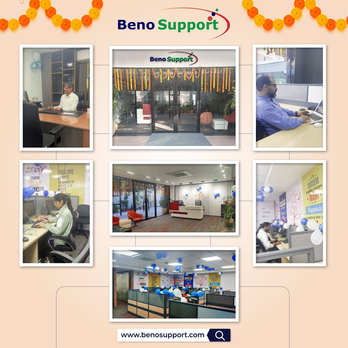 Beno Support Technologies Pvt. Ltd. celebrates a refreshed corporate office with a divine puja invoking the blessings of Lord Ganesha and Goddess Lakshmi. Here's to innovation and prosperity!

#BenoSupport #officecelebration #NewBeginningss #newworkplace #refreshed