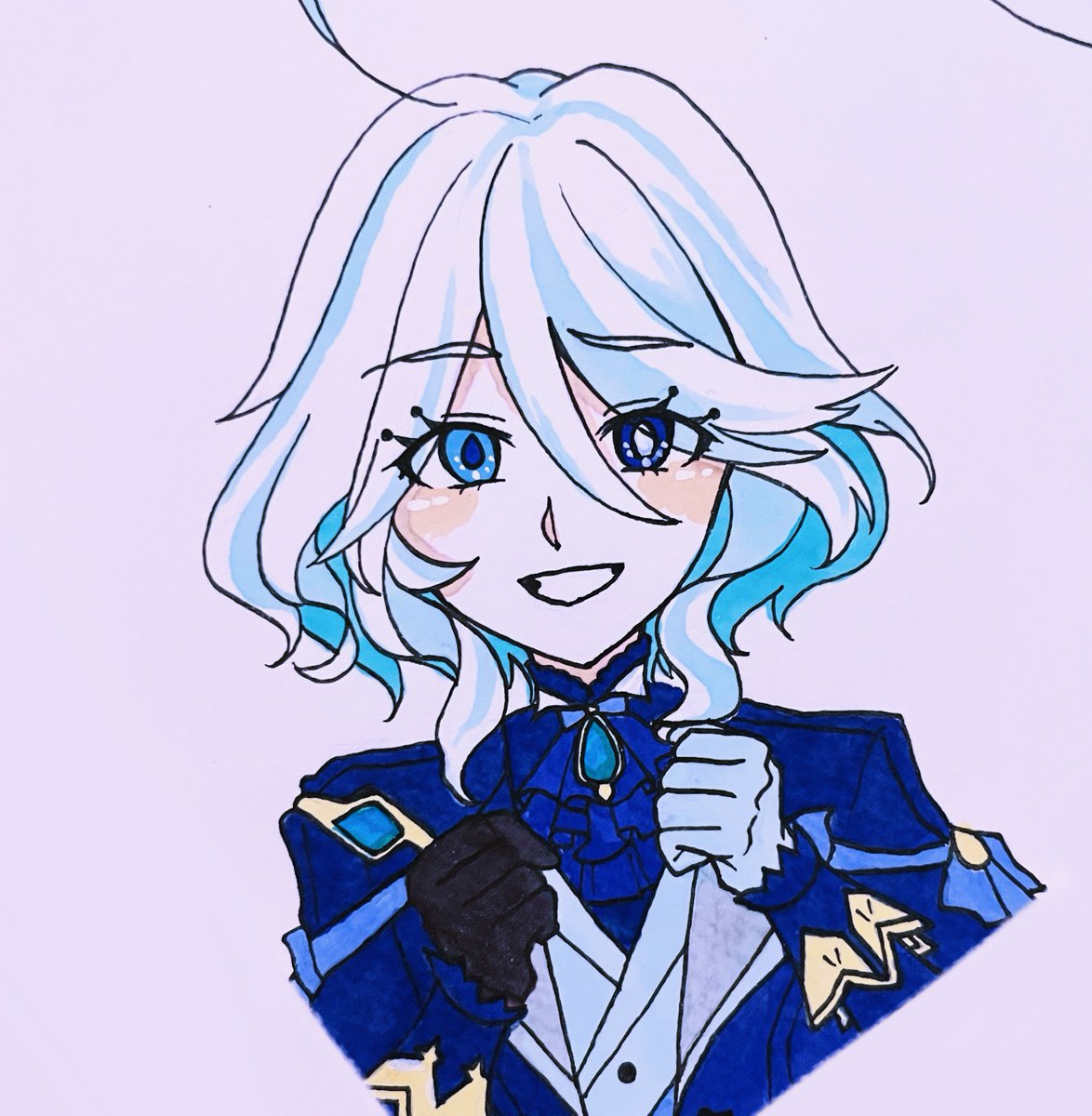 UI_Illust116's tweet photo. 落書きフリーナちゃん(*´˘`*)♡ https://t.co/sEIkLLumko