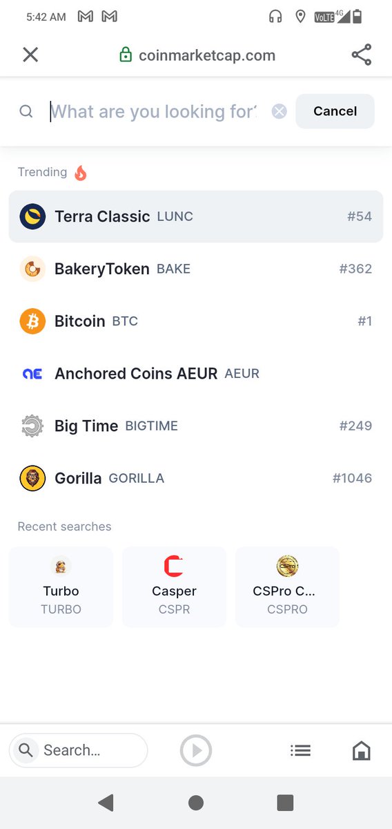 Coinmarketcap.com: what's trending and my recent queries.
 CSPro was a slip of my thumb,but hey, give it a look. Might be a good project.

#turbo #cspr #btc #cryptocurrency