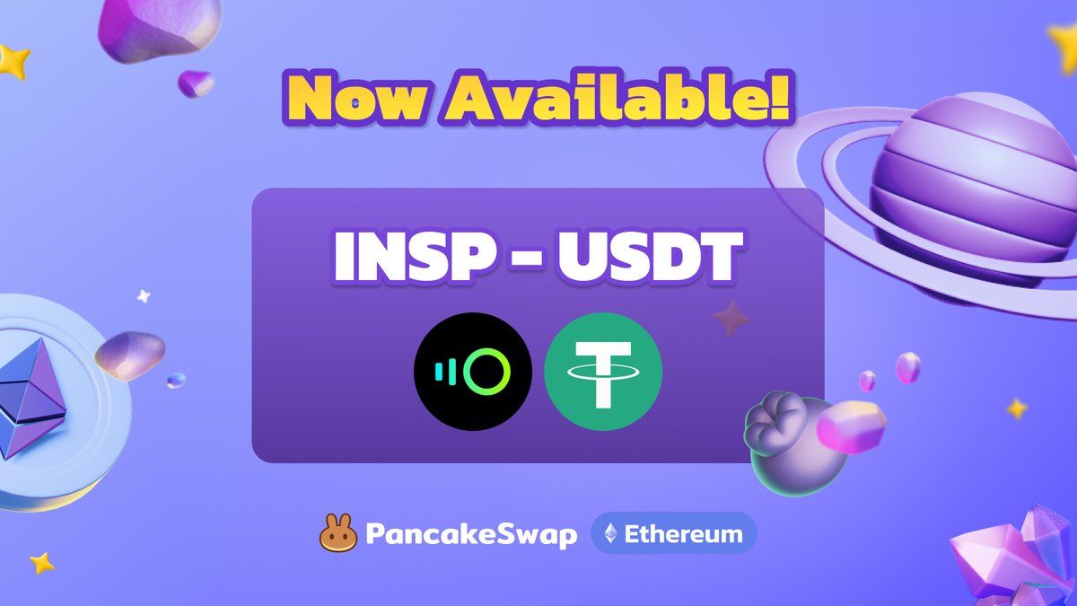 🥞 INSP-USDT (@inspectxyz) is now available on Ethereum PancakeSwap! 🔄 Swap here: pancakeswap.finance/swap?chain=eth… 👇 But wait… There’s more