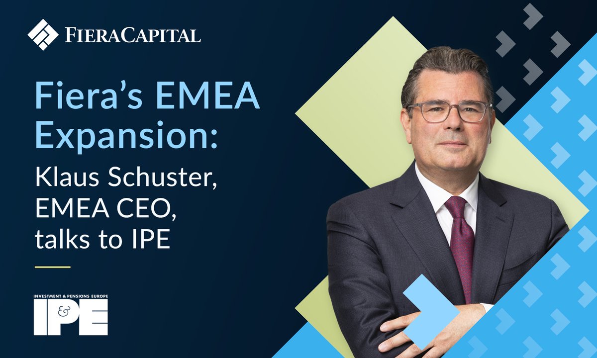 Klaus Schuster, EMEA CEO at Fiera Capital, spoke with  <a href="/IPEnews/">IPE.com News</a> about real estate debt being in considerable demand and Fiera Capital’s desire to leverage their private equity capabilities while exploring exciting growth opportunities across the region.

lnkd.in/ga8jJEBK