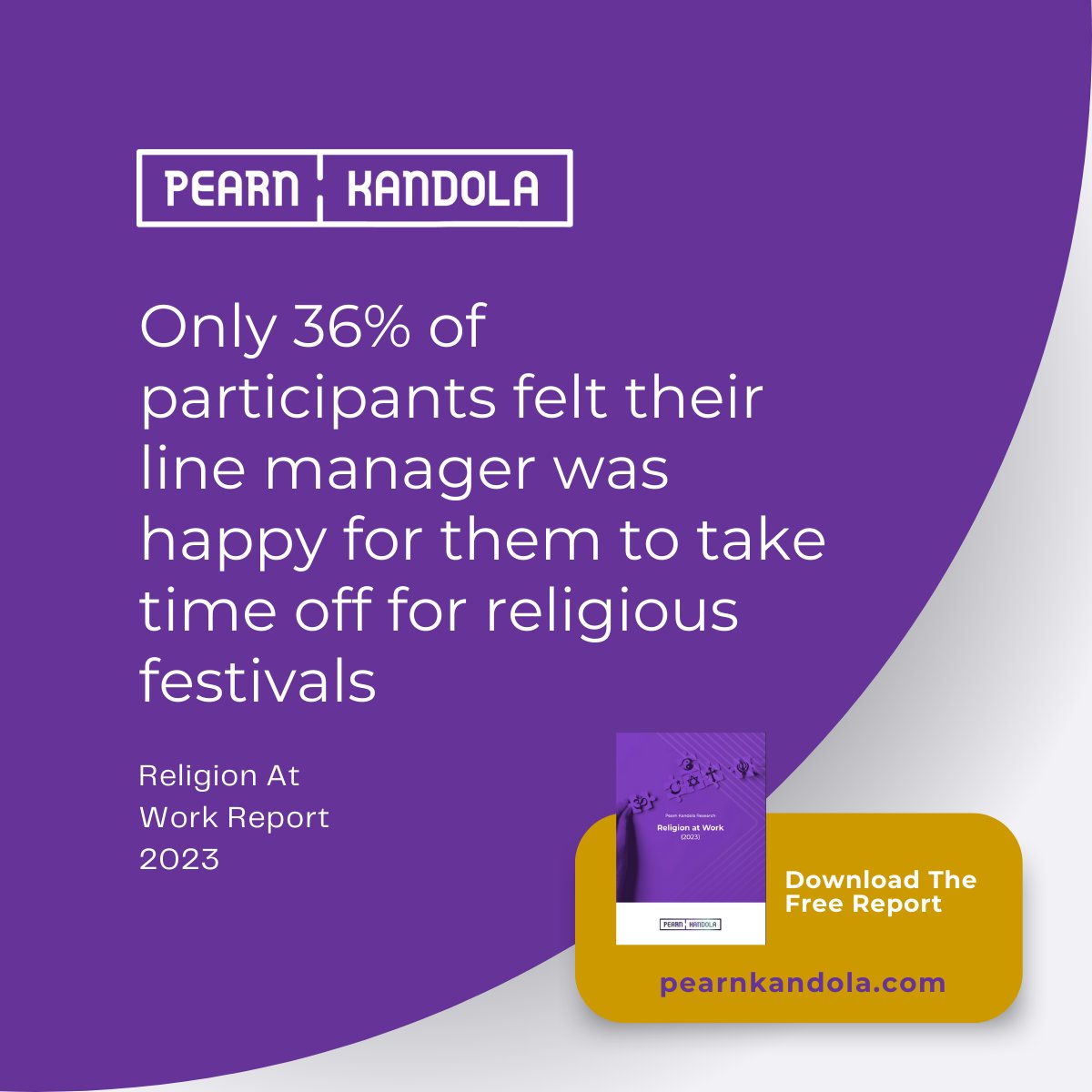 Is your annual leave policy fair to employees from different religious groups? Only 1/3 of US and UK employees of faith felt that their line manager was happy for them to take annual leave to celebrate religious holidays or festivals. Read the report: eu1.hubs.ly/H06t7by0