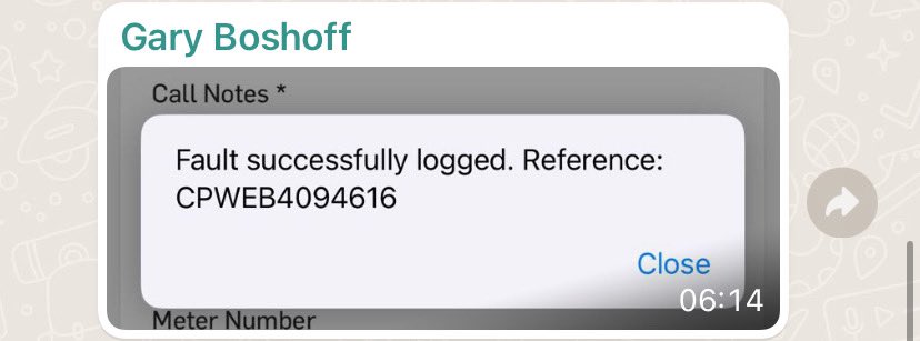 MOOCOW31's tweet photo. @CityPowerJhb please can you send someone to restore power. Our whole street has been without power since 6pm on 5 December. We have had to relog our faults. https://t.co/hHr4PhDdd6