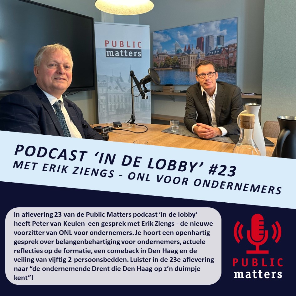 PublicMatters's tweet photo. In een nieuwe aflevering van de Public Matters podcast ‘In de lobby’ spreekt Peter van Keulen met Erik Ziengs – de nieuwe voorzitter van ONL voor Ondernemers. Luisteren! 🎙️🎧 https://t.co/GMBdSbR2mn #PublicMatters #InDeLobby #PMpodcast #PublicAffairs #Lobby #DenHaag #ONL https://t.co/z3mURpKDTE