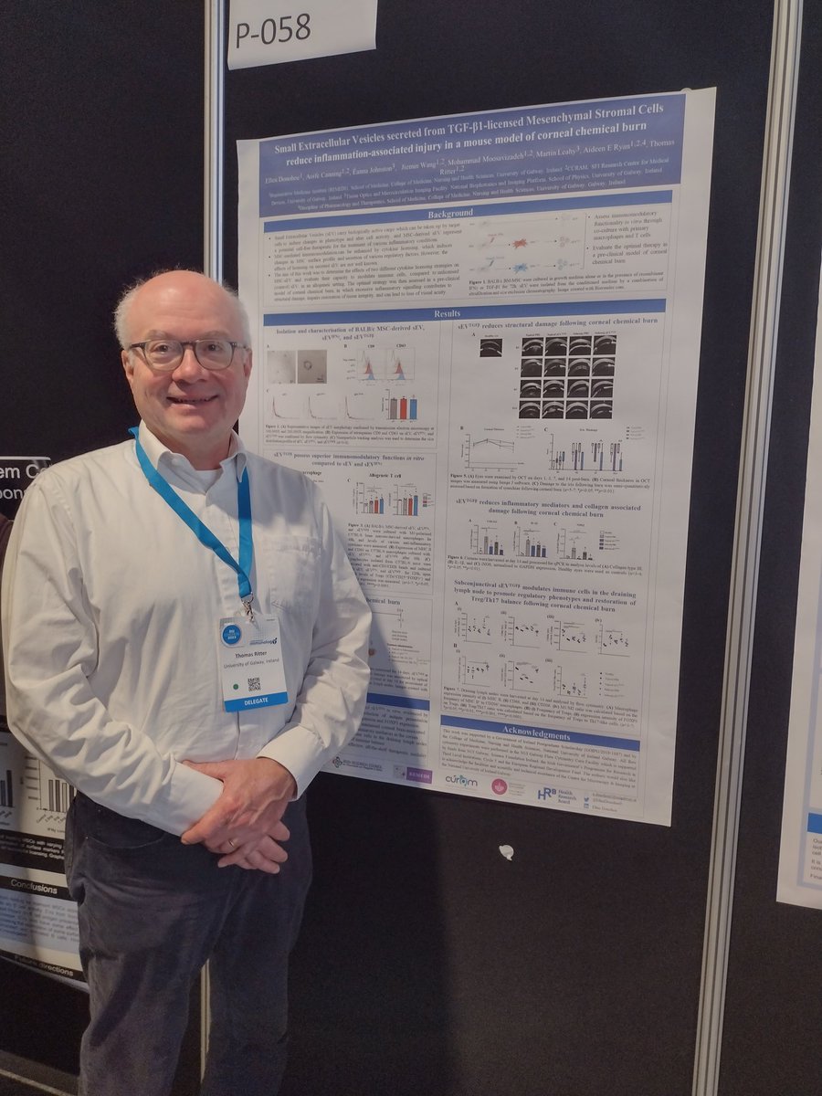 Thomas Ritter 🇩🇪🇪🇺🇮🇪 (@thomasr55937842) on Twitter photo Presenting on behalf of Ellen <a href="/EllenDonohoe9/">Ellen Donohoe</a> her excellent work on modulating ocular inflammation through #MSC derived extracellular vesicles at #BSI23. <a href="/IrishResearch/">We are now Research Ireland</a> @scienceirel <a href="/CURAMdevices/">CÚRAM</a> <a href="/restorevis_eu/">RestoreVision</a> <a href="/Galway_Research/">University of Galway Research & Innovation</a> Presenting on behalf of Ellen <a href="/EllenDonohoe9/">Ellen Donohoe</a> her excellent work on modulating ocular inflammation through #MSC derived extracellular vesicles at #BSI23. <a href="/IrishResearch/">We are now Research Ireland</a> @scienceirel <a href="/CURAMdevices/">CÚRAM</a> <a href="/restorevis_eu/">RestoreVision</a> <a href="/Galway_Research/">University of Galway Research & Innovation</a>