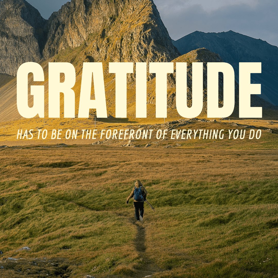 Always be grateful
"Gratitude has to be on the forefront of everything you do." - Peter Foyo AZUCAAAAAA