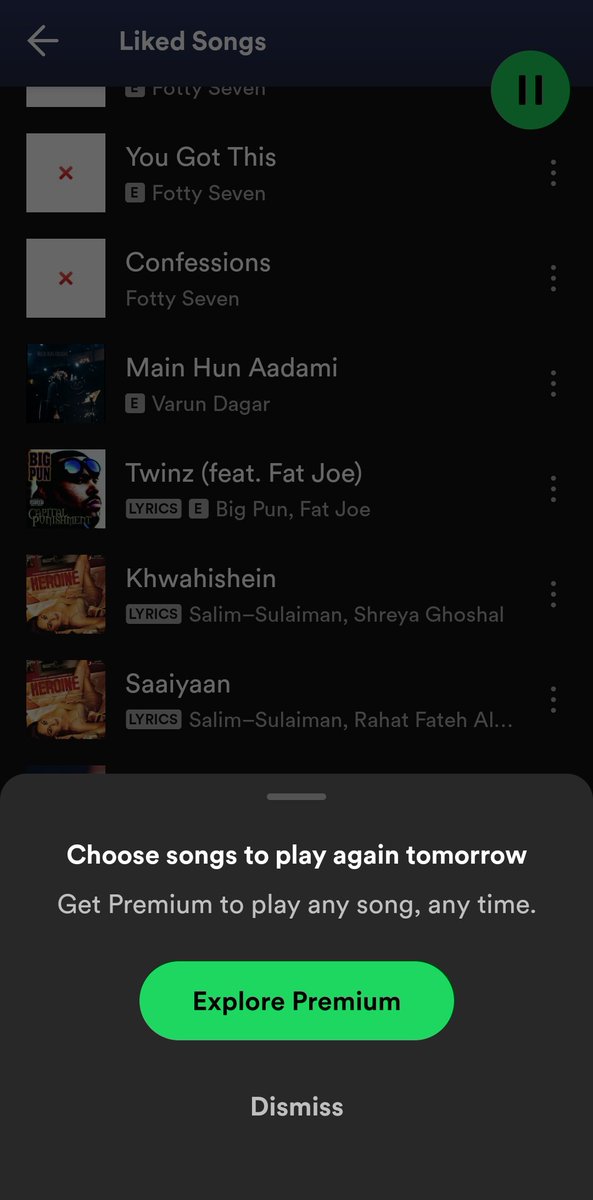 I'm about to buy Spotify's premium but after this never ever

Hello <a href="/youtubemusic/">YouTube Music</a> omw
