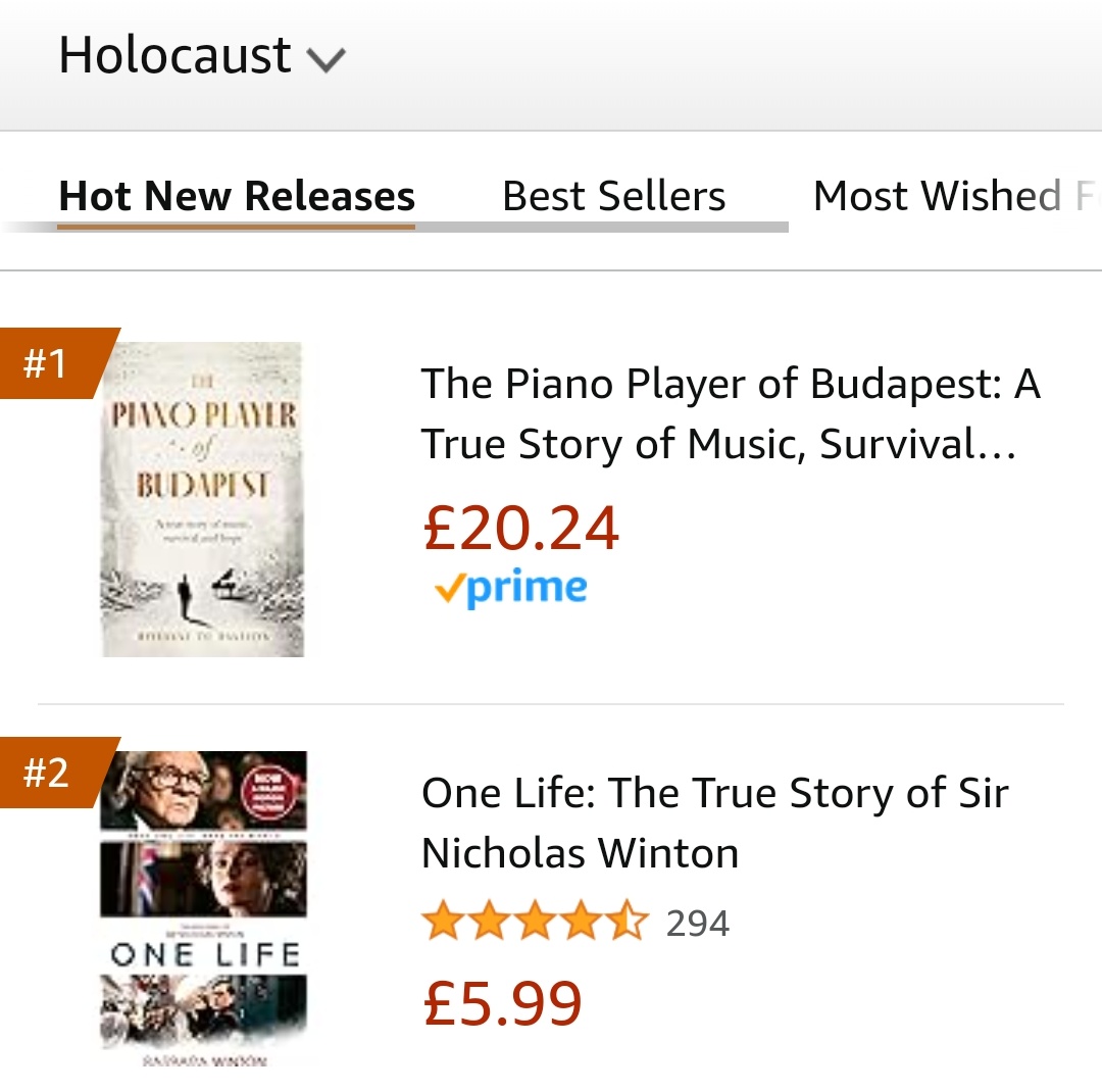 I don't know what to say...The Piano Player of Budapest is NUMBER 1 in Amazon's Hot New Releases in some categories and NUMBER 10 in overall music books (just behind Barbra Streisand and Boy George)

Thank you much for pre-ordering, I'm blown away... ❤️ 

fanlink.to/pianoplayer_pr…