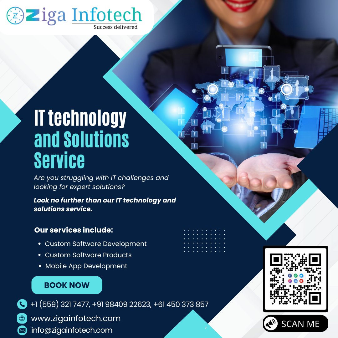 #ZigaInfotech specializes in #ITtechnology and solution services, offering customized solutions in #softwaredevelopment with a focus on cutting-edge #technologies.
.
.
.
#itsolutions #softwaresolutions #socialmedia #customsoftware #appdevelopmentcompany  #rentindiancoders #ziga