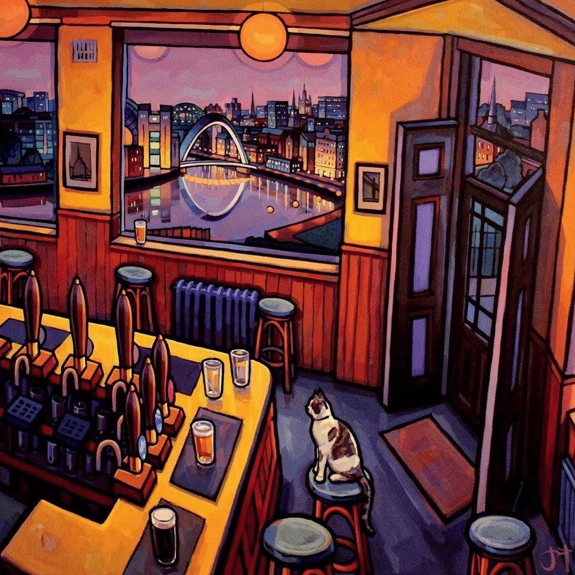 Free Trade at Night - Jim Edwards
Painted @TheFreeTradeInn many times, my muse for a little while; managed to wean myself off, for now. This one’s probably one of my favourites, with the late CraigDavid pubcat on the bar stool.
Ltd edition print available:
jimedwardspaintings.com/store/p123/Fre…