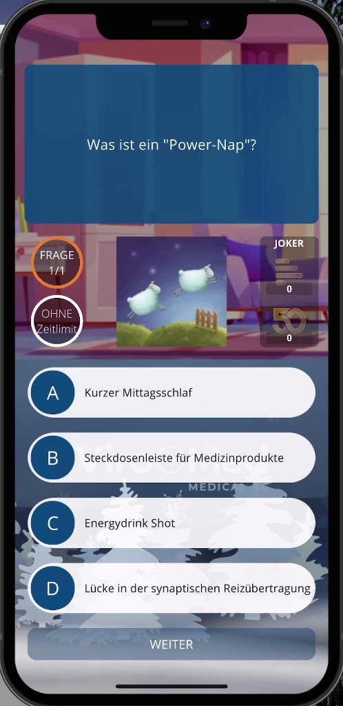 Und das 6. Türchen zum #VitaQuiz-Adventsspecial heute bspw. mit den Fragen: Wie lautet die Empfehlung der Weltgesundheitsorganisation (#WHO) zur täglichen #Zucker-Zufuhr bei Erwachsenen? Welche Aussage zu "#Fieber" ist richtig? Was ist ein "Power-Nap"?
Machen Sie noch mit und