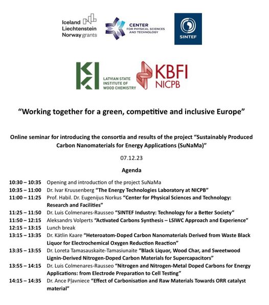 eeagrants's tweet photo. Meeting of Estonian, Latvian, Lithuanian and Norwegian Researchers will take place in Tallinn on December 6-7th.
Online Seminar of the project "SuNaMa" will take place on December 7th, at 10:00 CET/ 11:00 EET Time. https://t.co/Mlf0VKZ0cw
