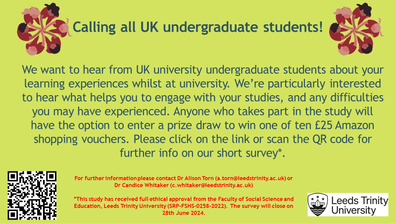 What does it mean to be an UG student in the UK right now?! Please consider taking part in our survey. We want to hear what you have to say about your university experience, and you could win a £25 Amazon voucher😀 Please also share widely!!!! Thank you🙏 app.onlinesurveys.jisc.ac.uk/s/ltu/student-…