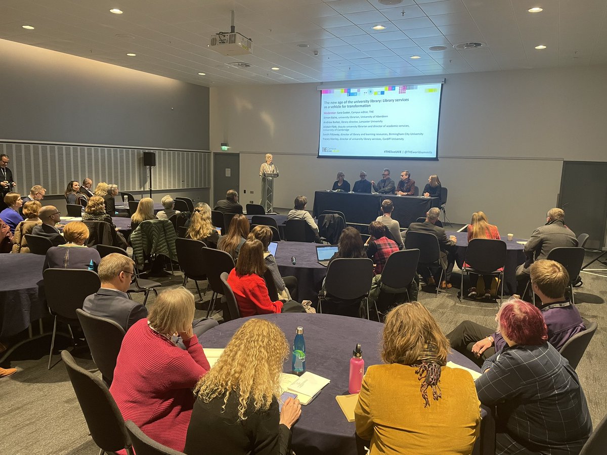 Libraries are fundamental to an academic institution. “We aren’t a support service, we are a strategic partner”, says @aberdeenuni librarian Simon Bains. Issue is often lack of knowledge about array of ways in which libraries can partner across research and teaching. #THELiveUKIE