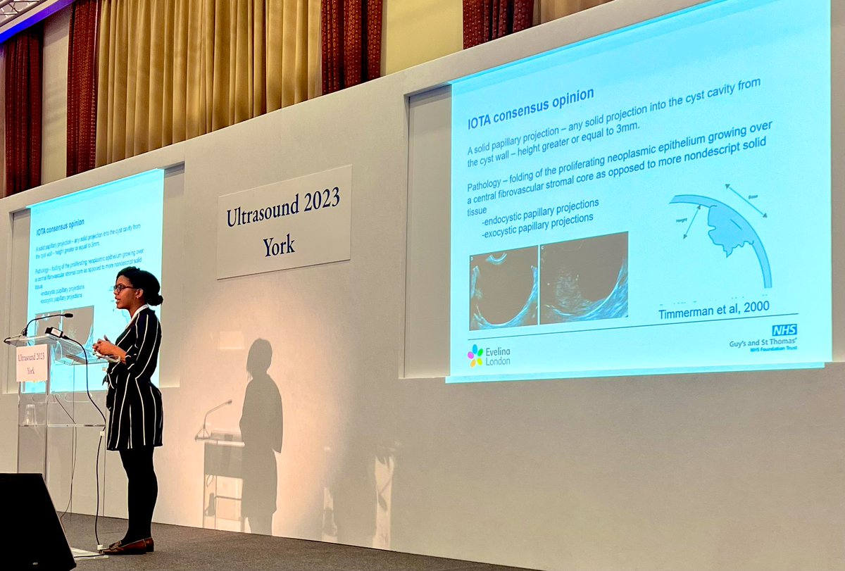 Gynae day is well underway at #Ultrasound2023 Dr Sian Mitchell is currently discussing ‘When is it a papillary projection and when is it not?’
