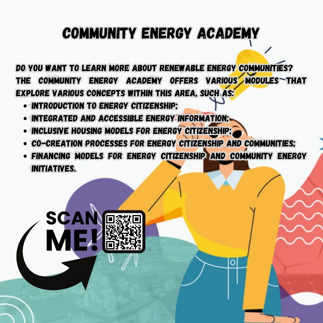 Do you want to learn more about Renewable Energy communities? Community Energy Academy is the answer.

Acess Here: communityenergyacademy.eu/courses/

#RenewableEnergyEducation #CommunityEnergyAcademy #EnergyCitizenship #SustainableLiving #GreenCommunities #CleanEnergyLearning