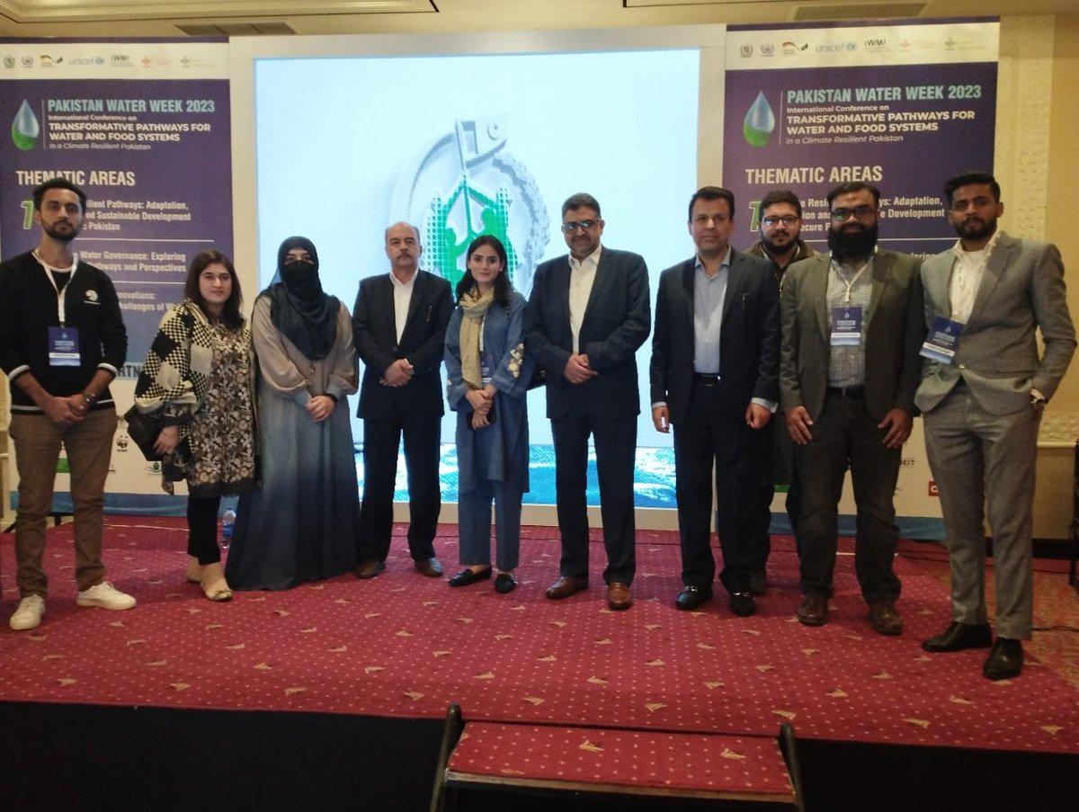 Areeba Saeed of Env Sciences represented BUITEMS at 'Pakistan Water Week' on Dec 5, 2023 held at Serena Hotel Islamabad. She presented research work at the 'International Conference: Transformative Pathways on Water and Food System in Climate Resilient Pakistan'.