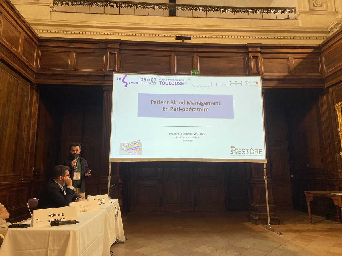 POpARToulouse's tweet photo. Et maintenant au #SYMPO le Dr @LabasteF MAR en chirurgie cardiaque qui reprend PBM et chirurgie cardiaque @CHUdeToulouse @ajar_toulouse https://t.co/mlaSiXO4G1