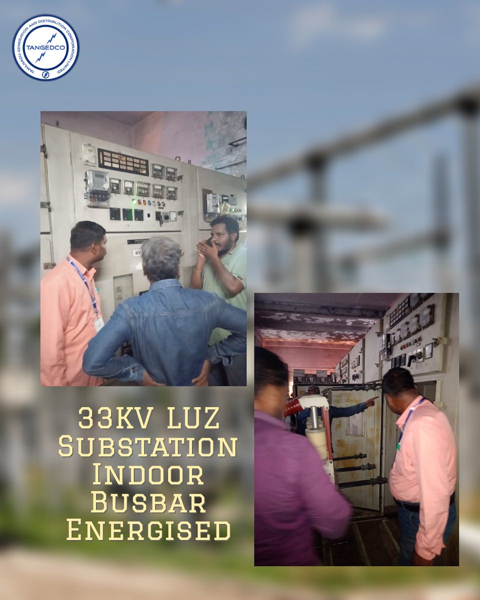 #RestorationProgress 33KV LUZ Mylapore Substation 33 KV  energised.
Indoor panel  busbar supply restoration work successfully completed by Dharmapuri MRT and Special maintenance team with EE/MRT/Central/Chennai
#TangedcoHeroes
