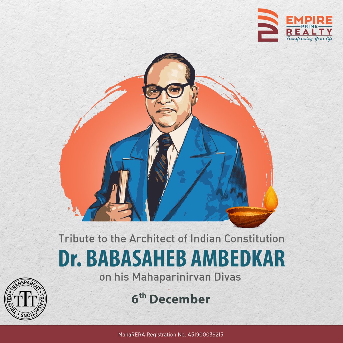 Honoring the memory of Dr. B.R. Ambedkar on this solemn day. His contributions to justice and equality live on. #Drbabasahedambedkar #empireprimerealty