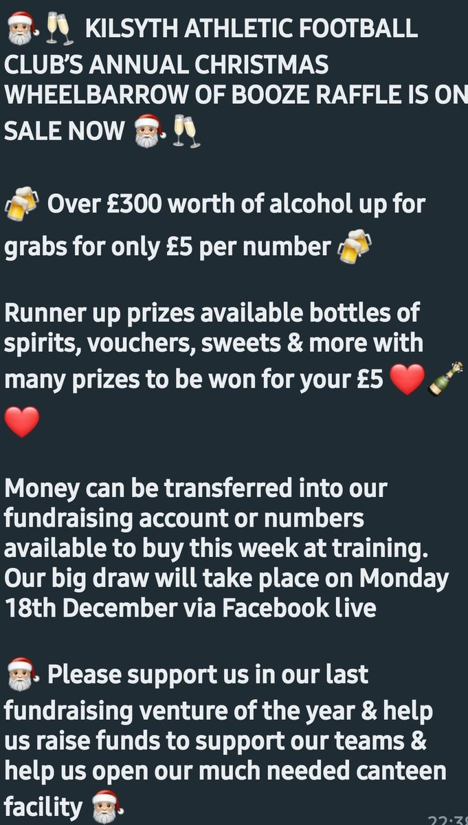 Speak to those at <a href="/KilsythAth/">Kilsyth Athletic FC</a> for more information about these fantastic prizes