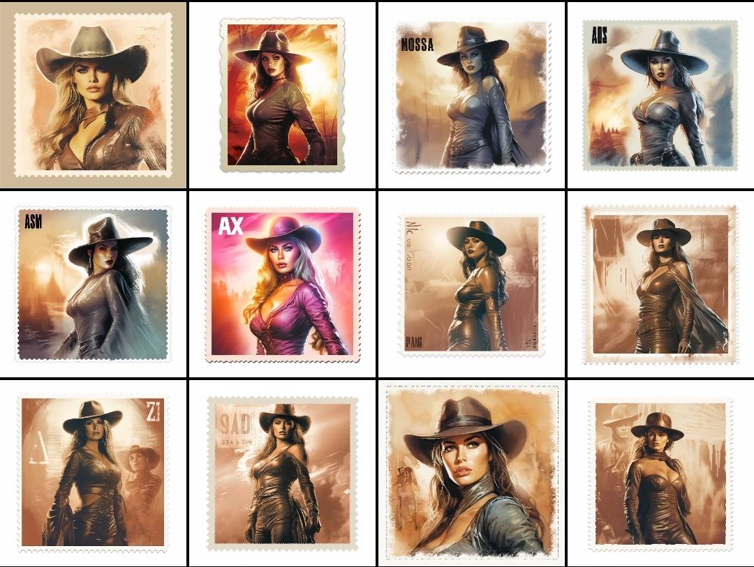 nft_blackcanvas's tweet photo. 🟫👁️❗ Limited 3D Collection of Digital Stamps ❗👁️🟫
AI ART BlackCanvasNFT
⬇️❗NEW PROJECT YEAR 2023❗⬇️
❗❗ Wild west Woman
⬇️ SOON ⬇️
#philately #Bitcoin
#PromptShare #Top2023 #primotion #digitalart #DigitalMarketing #Digitalstamps #AIArtwork #aiart #NFTCommunity #NFTCommunity #Aiartcommunity #OPENSEA #OpenSeaNFT #midjourney