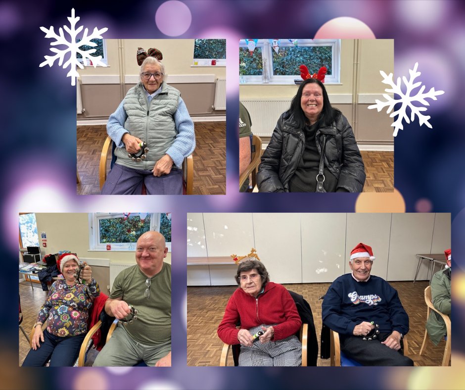 Clients from our ‘Every Day Counts’ Broomfield group enjoying their festive Movement to Music, bells and whistles getting them in the mood for Christmas.
#Christmas #movementtherapy #MusicTherapy #dementiacareessex #dementiasupport #dementiacare