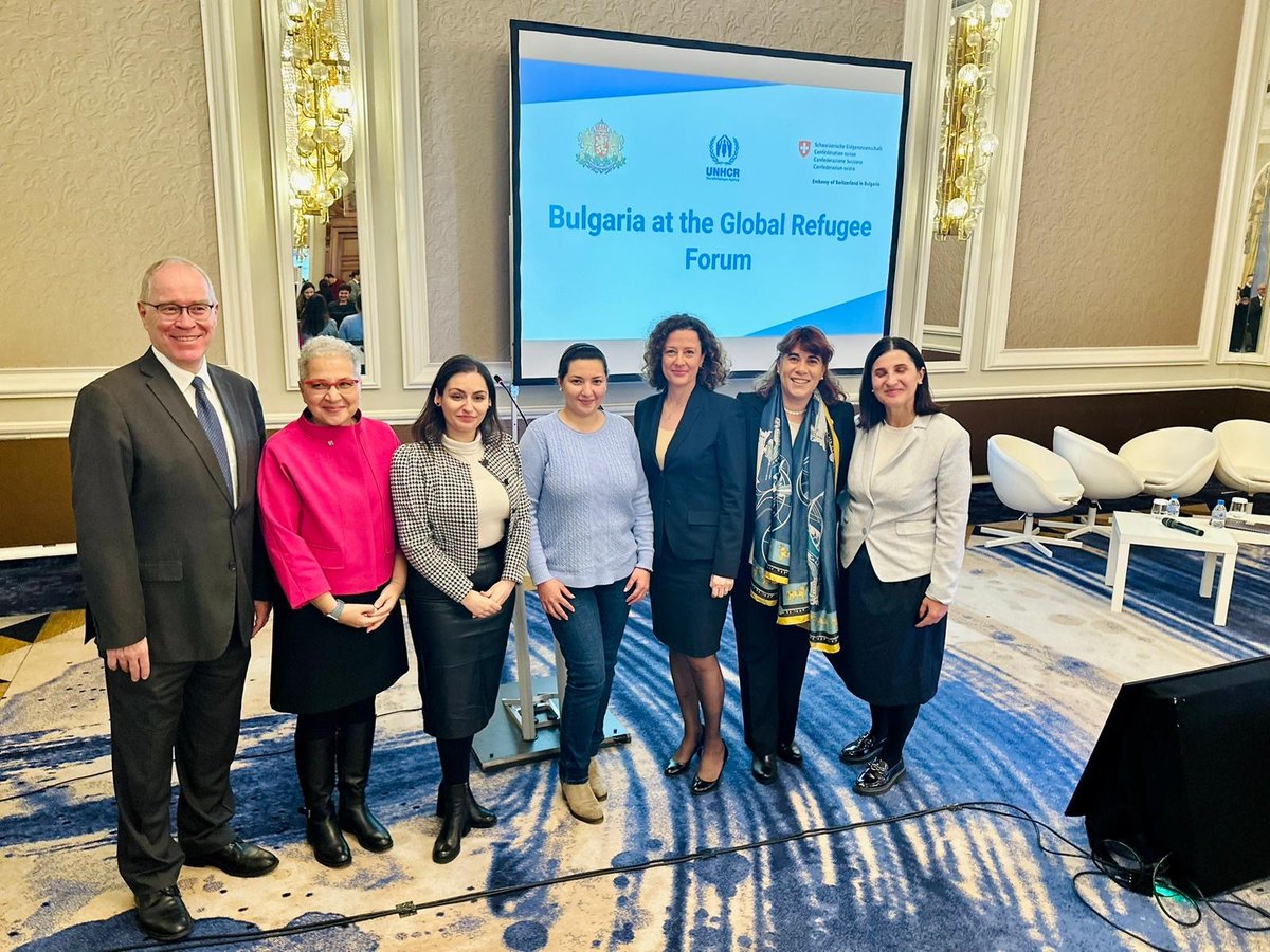 BulgariaUNHCR's tweet photo. 🙏🇧🇬for the strong pledges for #refugeeinclusion, #childprotection, resettlement, ending statelessness, and support for 🇦🇫 refugees to be made at #RefugeeForum in Geneva next week and announced at our joint event with @MFABulgaria, @SwissEmbSofia and @Refugees in Sofia. @unhcr_ch https://t.co/UDPqnHEcL3