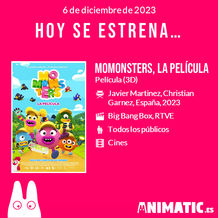 🗓️🍿 ¡Hoy se estrena en cines la película de #animación 'MOMONSTERS, LA PELÍCULA', de Javier Martínez y Christian Garnez! 🏕️🐔 @Clan_tve

#animation #animacioneuropea #cinedeanimacion #europeanimation #cineespañol #estrenosdecine #momonsters #momonsterslapelícula #cineinfantil