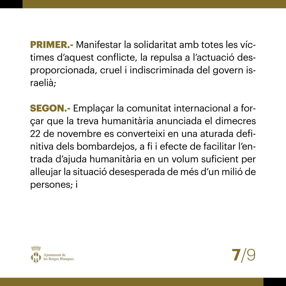 BorgesxlaRep's tweet photo. Des de la impotència, però, poc més podem fer que expressar un posicionament públic i la nostra solidaritat, tal com han fet arreu del món milers i milers d’entitats, institucions i persones de tota classe, entre les quals molts jueus. https://t.co/TDXqEcWZqi
