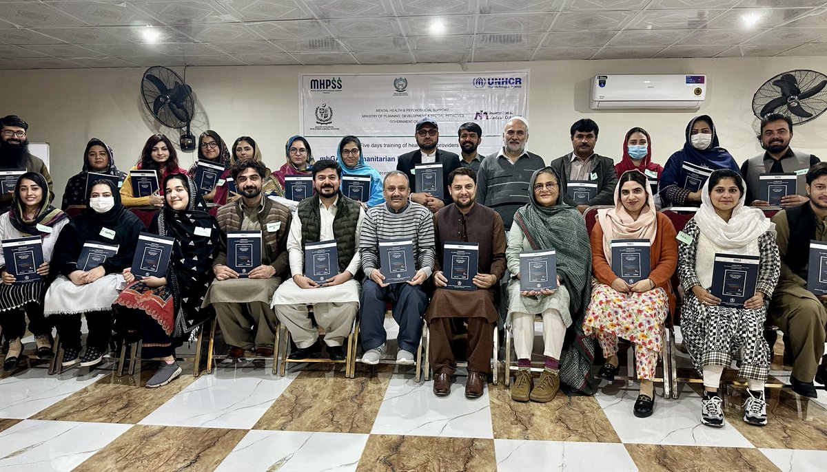 MHPSS_PK (@mhpss_pk) on Twitter photo In collaboration with <a href="/IMC_Worldwide/">International Medical Corps</a> <a href="/HealthKPGovt/">Health Department KP</a>, 6th mhGAP training being held at Peshawar (Dec 4th-8th) was joined by the Dir Public Health, Dr Irshad Roghani today.
Nearly 100 primary care physicians/clinical psychologists have been trained in pilot districts of KP. In collaboration with <a href="/IMC_Worldwide/">International Medical Corps</a> <a href="/HealthKPGovt/">Health Department KP</a>, 6th mhGAP training being held at Peshawar (Dec 4th-8th) was joined by the Dir Public Health, Dr Irshad Roghani today.
Nearly 100 primary care physicians/clinical psychologists have been trained in pilot districts of KP.