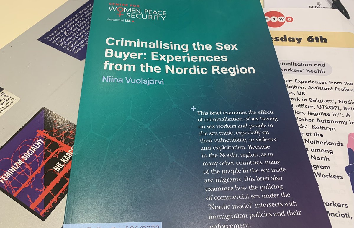 Just chaired an incredible panel at @sexworkeurope on the impacts of criminalisation/decrim on sex workers’ health with @NiinaVu, @Piggiriella @utsopi as well as STAR, the first sw led collective in the Balkans. Highly recommend checking out the research they’re all doing!