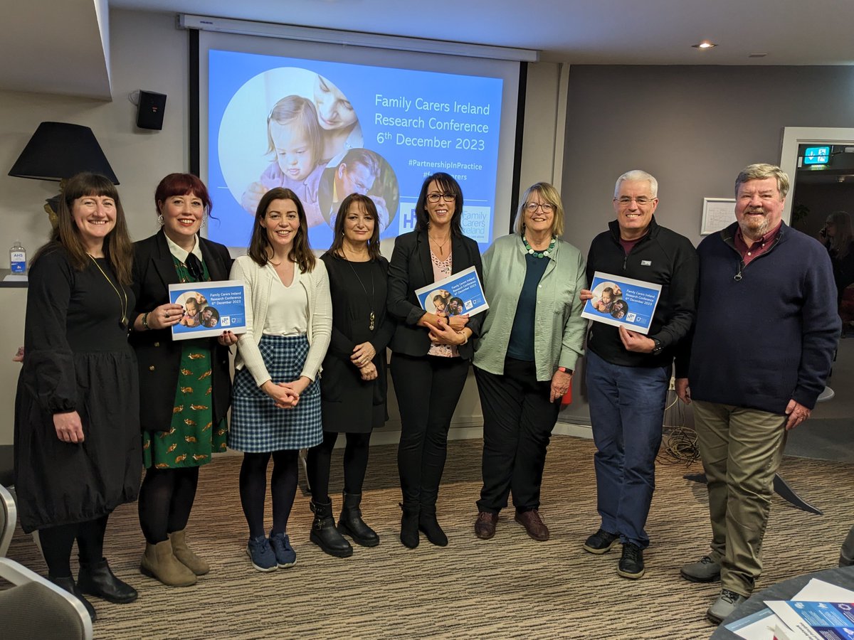 CarersIreland's tweet photo. 📸Speakers from today's #PartnershipInPractice research conference at the Ashling Hotel in Dublin. Following on from this morning’s fantastic presentations, we'll soon be holding a roundtable discussion on the involvement of #familycarers in research. https://t.co/bxm7KDgG8T