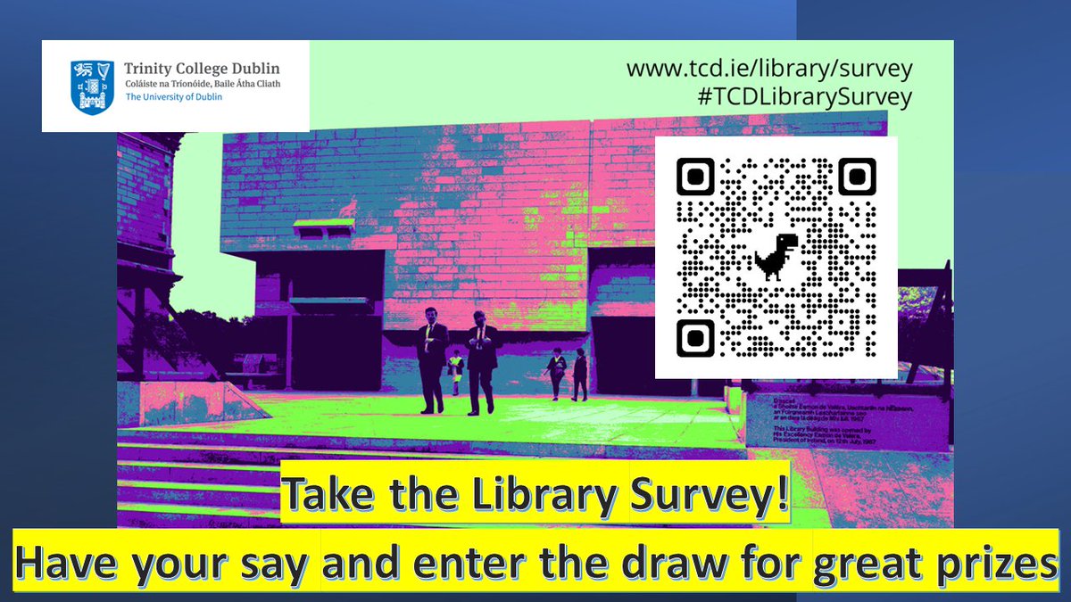 The Library of Trinity College Dublin (@tcdlibrary) on Twitter photo Dear <a href="/tcddublin/">Trinity College Dublin</a> Staff and students, we would love to hear from you! #LibrarySurvey
Thanks to those who have already completed it.
All participants will have the option of entering a prize draw to win AirPods, Galaxy buds, vouchers and T-card top-ups.
alterlinepanel.questionpro.eu/a/TakeSurvey?t⦠Dear <a href="/tcddublin/">Trinity College Dublin</a> Staff and students, we would love to hear from you! #LibrarySurvey
Thanks to those who have already completed it.
All participants will have the option of entering a prize draw to win AirPods, Galaxy buds, vouchers and T-card top-ups.
alterlinepanel.questionpro.eu/a/TakeSurvey?tā¦