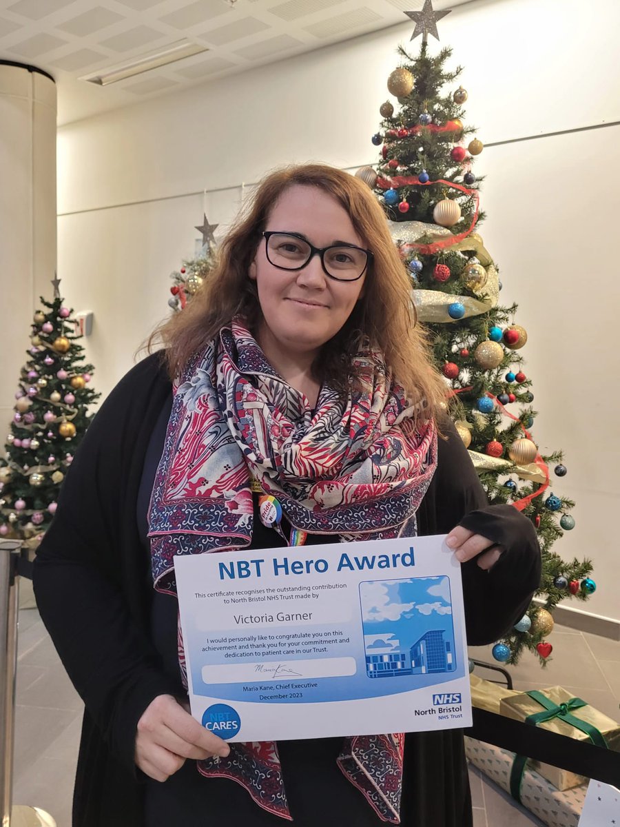 Our Research nurse, Vikki, has received an NBT Hero award!! One of our trial participants contacted NBT R&D specifically to say how Vikki had made them feel supported, listened to and at ease during their appointment. Congratulations @Victoriajoy87!👏🫶 @ResearchNBT #NBTproud