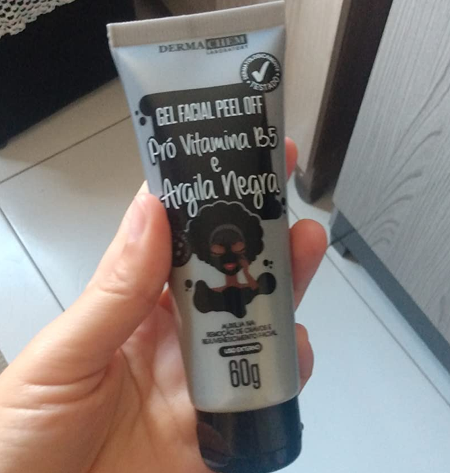 Gel Facial Peel Off Argila Negra e Pró Vitamina B5 – Dermachem, Dermachem