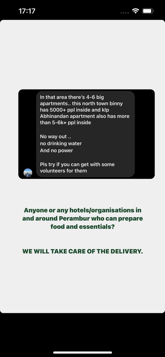 akshathadas_'s tweet photo. Looking for volunteers who can provide food essentials. #Michaungcyclone #Perambur #chennai https://t.co/zdPCn6r91X